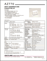 Click here to download AZ770-1A-18DS Datasheet