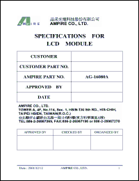 Click here to download AG-16080A Datasheet
