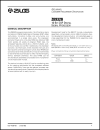 Click here to download Z89320 Datasheet