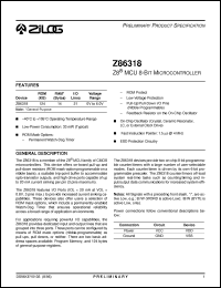 Click here to download Z8631804SEC Datasheet