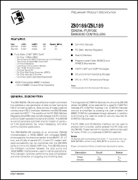 Click here to download Z8L18920ASC Datasheet