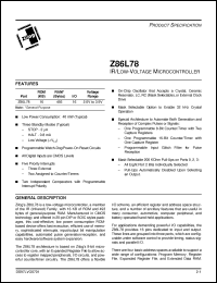 Click here to download Z86L78 Datasheet