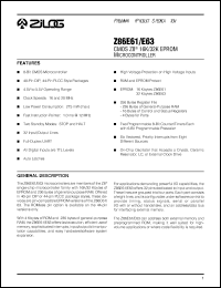 Click here to download Z86E6120PSC Datasheet