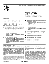 Click here to download Z87001 Datasheet