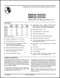 Click here to download Z8674316FEC Datasheet