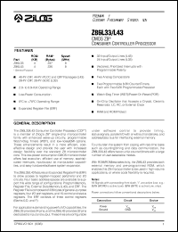Click here to download Z86L3308PSC Datasheet