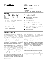 Click here to download Z86L4308FSC Datasheet