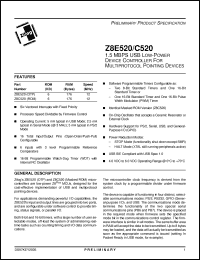 Click here to download Z8C520 Datasheet
