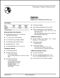 Click here to download Z8E00110PSC Datasheet