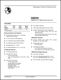 Click here to download Z8E00110PEC Datasheet