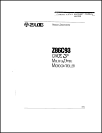 Click here to download Z86C9333ASC Datasheet
