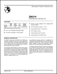Click here to download Z86319 Datasheet