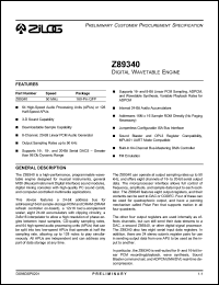 Click here to download Z89340 Datasheet