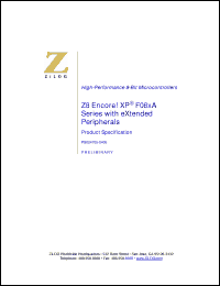 Click here to download Z8F081ASH020EC Datasheet