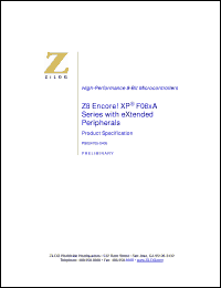 Click here to download Z8F081APJ020EC Datasheet