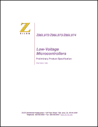 Click here to download Z86L974PZ008SC Datasheet
