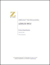 Click here to download EZ80L92AZ050SG Datasheet