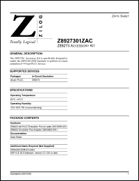 Click here to download Z8927301ZAC Datasheet