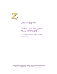 Click here to download Z86L826 Datasheet