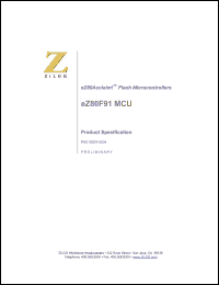 Click here to download EZ80F91NA050EC Datasheet