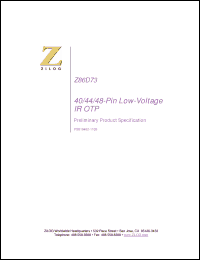 Click here to download Z86D7308FSC Datasheet