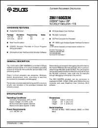 Click here to download Z8611600ZEM Datasheet