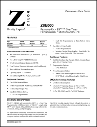 Click here to download Z8E00010HSC Datasheet