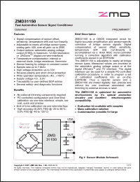 Click here to download ZMD31150 Datasheet