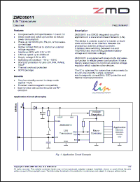 Click here to download ZMD30011 Datasheet