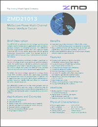 Click here to download ZMD21013 Datasheet