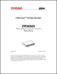 Click here to download ZR36505 Datasheet