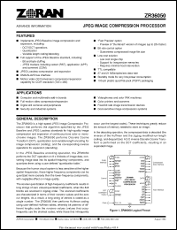 Click here to download ZR36050 Datasheet