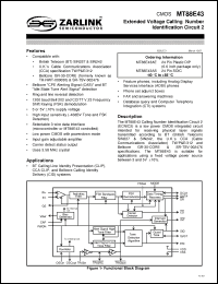 Click here to download MT88E43 Datasheet