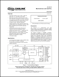 Click here to download ZL30410 Datasheet