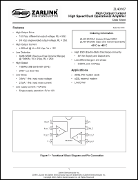 Click here to download ZL40167 Datasheet