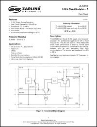 Click here to download ZL40803/DCA Datasheet