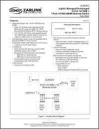 Click here to download ZL50407 Datasheet