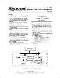 Click here to download ZL50416 Datasheet