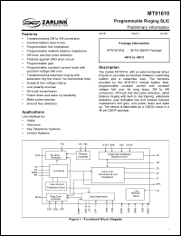 Click here to download MT91610 Datasheet