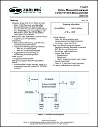 Click here to download ZL50400 Datasheet