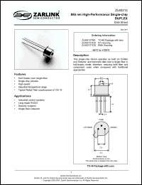 Click here to download ZL60212TGD Datasheet